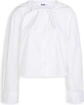 Day Birger Et Mikkelsen Day Birger ET Mikkelsen Birch Chintz Cotton Shirt - White - 42 (UK16 / XL)