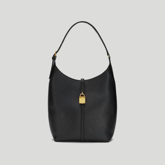 DeMellier The Siena Bucket in Black Small Grain Leather Shoulder bag