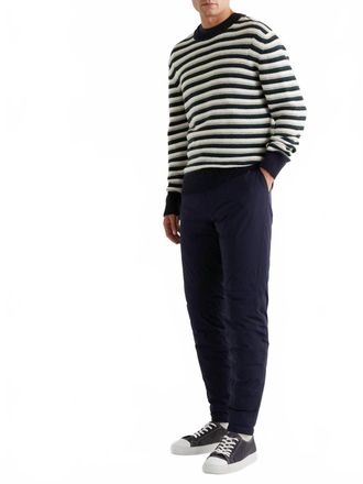 Orlebar Brown Lorca Striped Alpaca Sweater In Navy Bristlecone Pine Strata