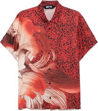 Just Cavalli Camicia con stampa - Rosso