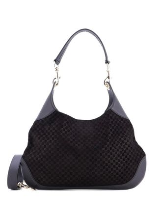 Gucci B GG Suede Medium shoulder bag - Nero