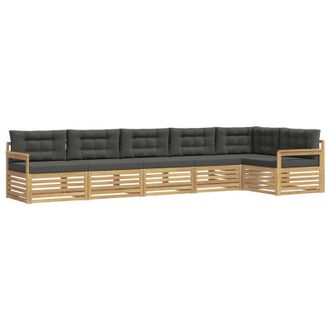 vidaXL Conjunto De Sof&aacute;s De Exterior 6 Pcs Blanco Y Antracita Vidaxl