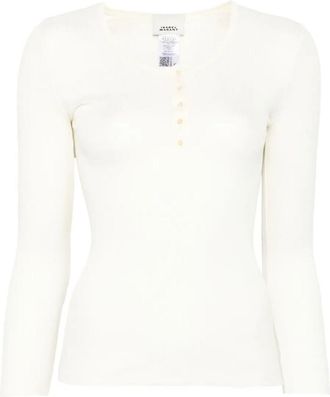 Isabel Marant Lamylic Long Sleeve Cotton Top Clothing