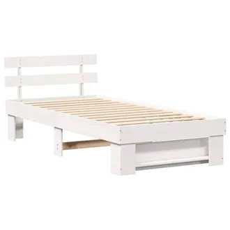 Berkfield Home White 90 x 200 cm Solid pine wood