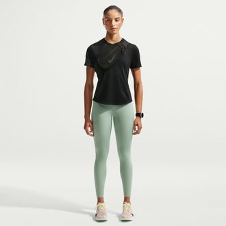 Nike Womens Swift High-Waisted 7/8 Running Leggings with Pockets in Green | HJ2252-007
