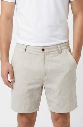 Burnside Cotton & Linen Blend Chino Shorts in Natural at Nordstrom Rack, Size 32