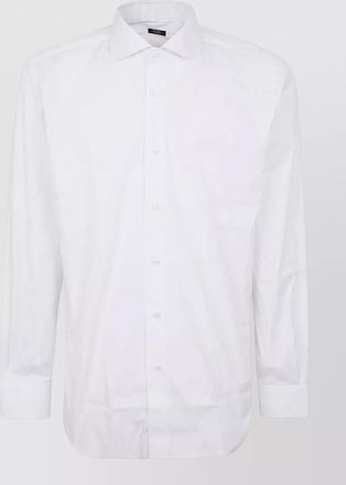 Barba cotton blend regular fit shirt