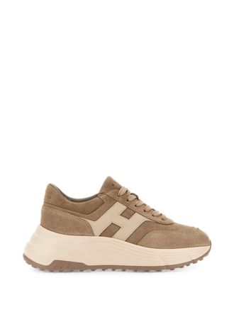Hogan Suede Sneakers With Contrasting H Logo And Chunky Sole
