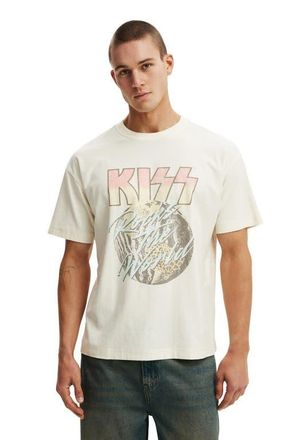 Cotton On Mens Box Fit Premium Music T-Shirt in Creampuff Kiss - Rocks The at Nordstrom, Size Xx-Large