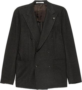 Tagliatore Herringbone-pattern Double-breasted Blazer