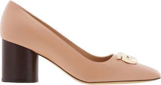 Ferragamo Ferragamo Leather Gancini Ornament Pumps