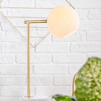 Jonathan Y Designs Charles 20.5 Metal/Marble LED Table Lamp
