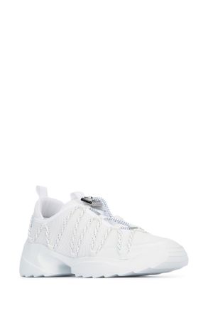 Roger Vivier Womens Viv On Flat White