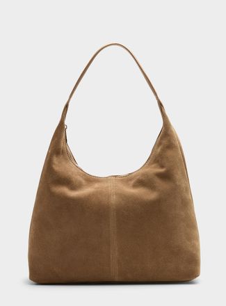 Simons Womens Minimalist suede tote bag Exclusive collection from Italy