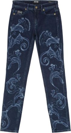 Versace Jeans Couture Jeans con motivo barocco - Blu