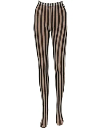 Dolce & Gabbana Striped Nylon Leggings - Black