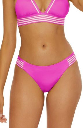 Trina Turk Monaco Tab Hipster Bikini Bottoms in Peony at Nordstrom, Size 14