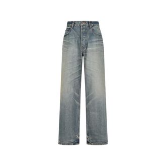 Celine Max Jeans in Cotton Denim - male - CELINE - Wide Jeans - Blue - W33 - Jeans