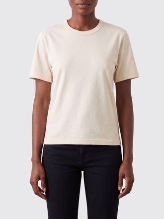 Christophe Lemaire T-shirt in cotone a maniche corte con scollo a girocollo e orlo dritto
