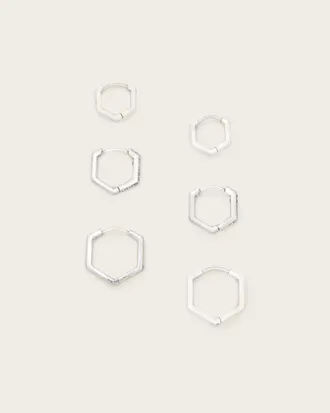 AllSaints Hattie Mixed Hoop Earring Set