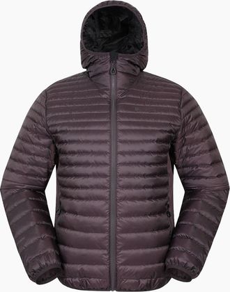 Mountain Warehouse Mens Mountain Warehouse Mens Hybrid Extreme Featherweight Down Filled Hooded Jacket - Brown - Size: 46/Regular