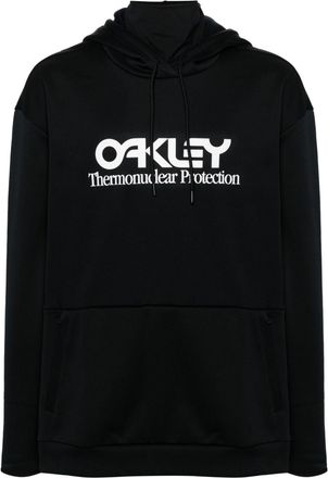 Oakley Rider Long 2.0 logo-print hoodie - men - Recycled Polyester - S - Black