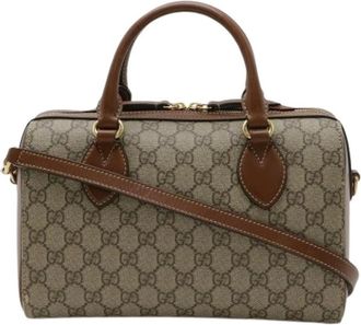 Gucci Pre-owned Handbags, female, Beige, Size: ONE SIZE Pre-owned Vintage Shoulder Bag