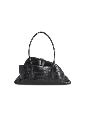 The Attico Attico Top Handle La Passeggiata Small Coffee Lear Bag