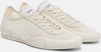 Jimmy Choo London Sunny leather-trimmed lace sneakers