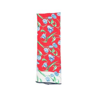 Kenzo Silky Scarves, male, Multicolor, Size: ONE SIZE Silk Floral Square Scarf