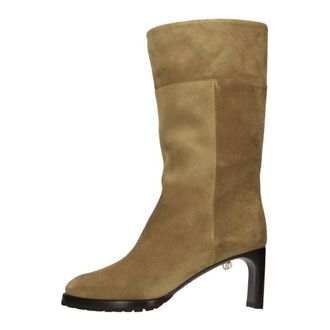Maisons Skorpios Victoria Suede Boot - Dames - Laarzen met Hak - Bruin - 42 EU - Leer - Schoenen