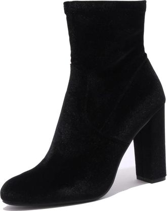Steve Madden Velvet Editt Laars Schoen Vrouw - Dames - Laarzen met Hak - Zwart - 40 EU - Schoenen