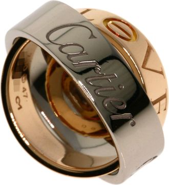 Cartier Pink Gold White Gold Pink Gold (18K) White Gold (18K) Band Ring (Pre-Owned)