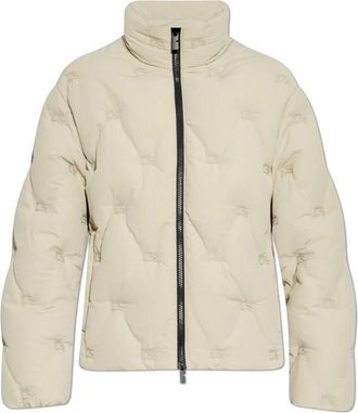 Burberry Pufferjack met opstaande kraag - Dames - Gewatteerde jassen - Grijs - M - Jassen