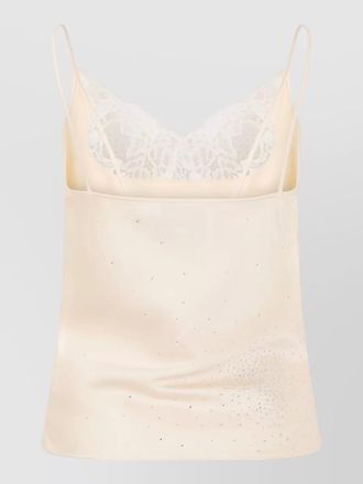 Giuseppe Di Morabito lace satin camisole top v neck