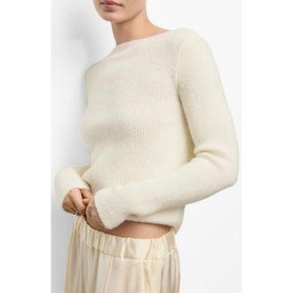 Mango Boat Neck Rib Sweater in Off White at Nordstrom Rack, Size Xx-Small