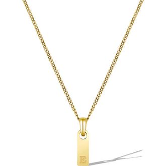 Vincero Mens Initial Pendant Necklace in Gold - E at Nordstrom