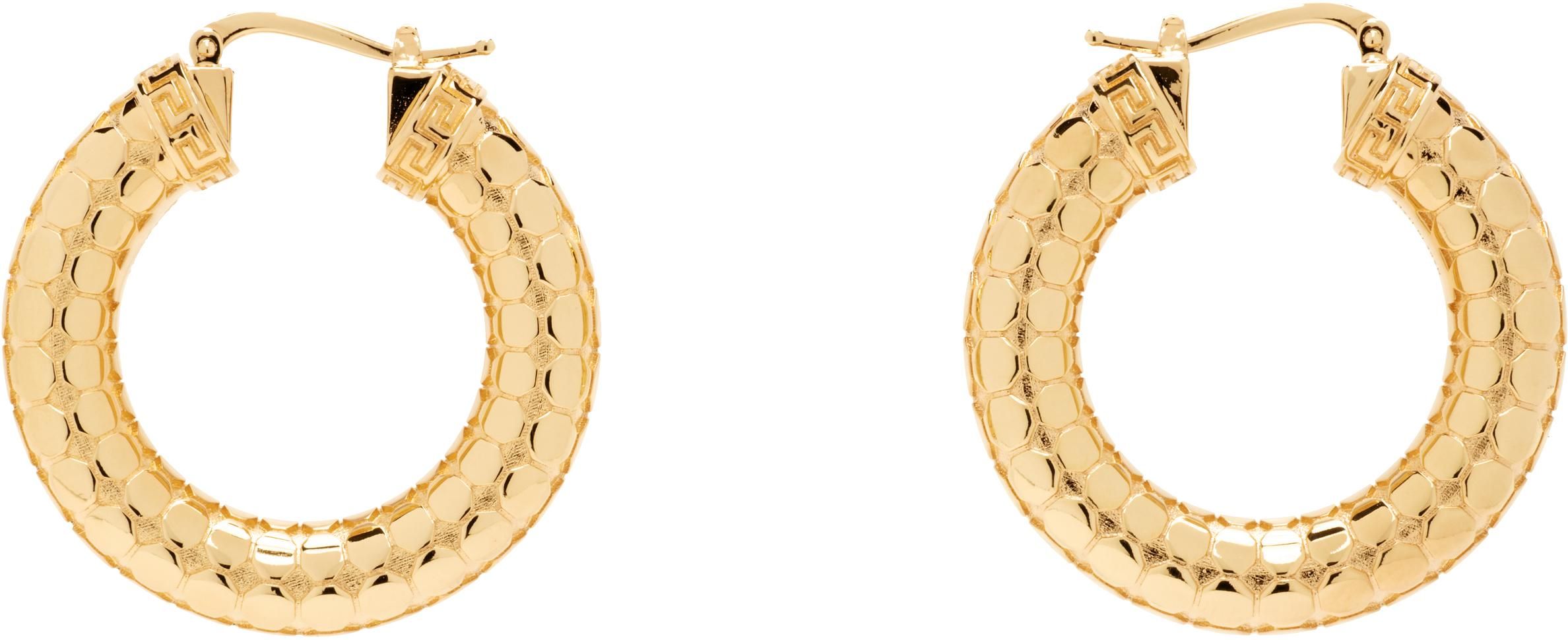 ピアス Versace Orecchini Pendenti Logati Versace Orecchini Pendenti Logati Earring in Gold | THE LIST