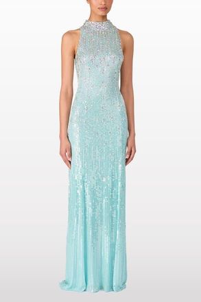 Jenny Packham Benue Sequin-Embellished Maxi Dress in Cardin Blue at Nordstrom, Size 12