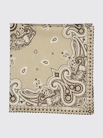 Ferragamo Foulard quadrato Arabesque in cotone e seta con stampa bandana