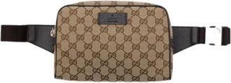 Gucci Pre-owned Vintage Belt Bag - Dames - Vintage Heuptassen - Bruin - ONE Size - Leer - Vintage
