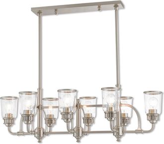 Livex Lighting Livex Lawrenceville 8 Light Bn Linear Chandelier