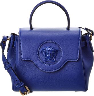 Versace La Medusa Leather Shoulder Bag