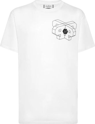 Philipp Plein T-Shirt Ronde Hals - Heren - T-shirts - Wit - 4XL - Katoen - Tops