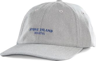 Stone Island logo embroidered baseball cap - Grey