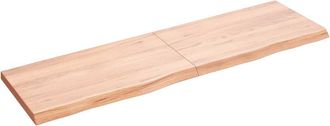 vidaXL Estante Pared Madera Roble Tratada Marr&oacute;n Claro 140x40x(2-4) Cm Vidaxl