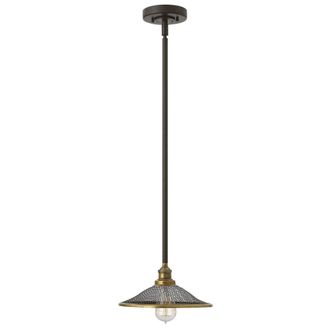 Netlighting Rigby 1 Light Dome Ceiling Pendant Buckeye Bronze E27 in Brown