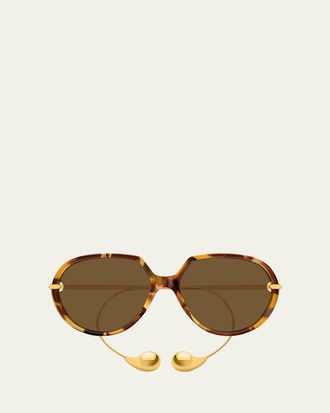 Bottega Veneta Drop Acetate Squared Sunglasses