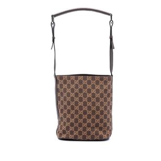 Gucci Pre-owned Shoulder Bags, female, Brown, Size: ONE SIZE Pre-owned Canvas Shoulder Bag