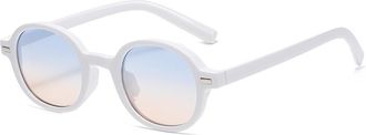 Generic Women Commuter Outdoor Sunglasses Vacation Men Driving Sun Glasses(White)